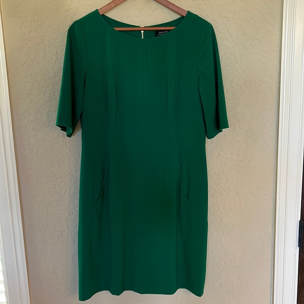 Tahari green dress